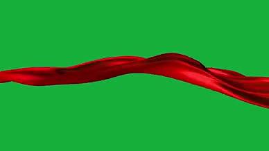 红丝绸红色布料免扣绿幕视频素材视频的预览图